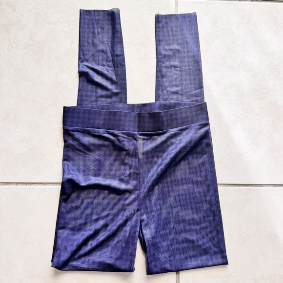 NWOT Free People Intimately Houndstooth Sheer Purple Footless Tights - Picture 1 of 9